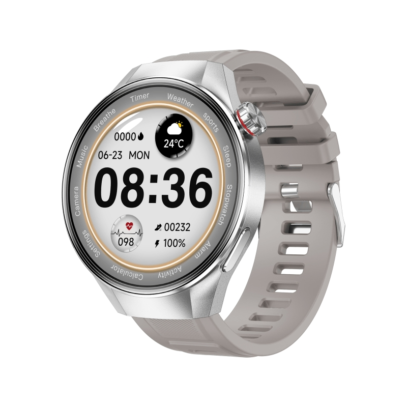 Hot Sale 1.75" Amoled Screen Smart Watch Health/Sleep/Heart Rate/Blood Oxygen Monitoring GPS Bt Call Compass Sport Smart Watch