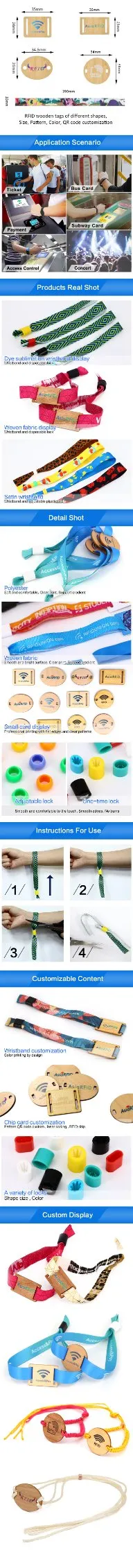 RFID Wood Bracelet Detail