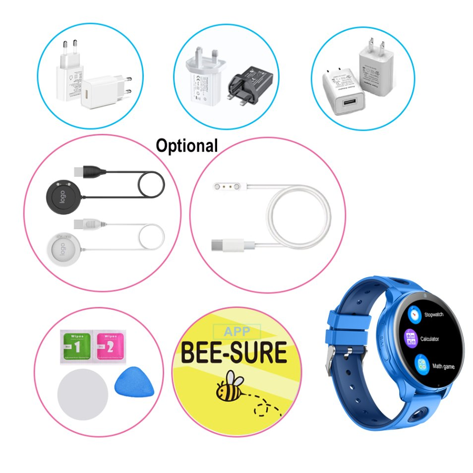 Best Selling round screen 4G IP67 Waterproof Girls Child Safety Cell Phone Kids Watch GPS Tracker with Two Way video call D42U