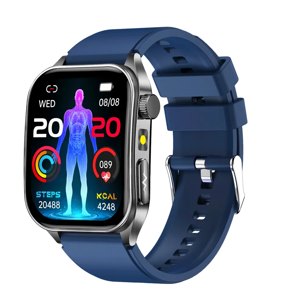 Fashion IP68 waterproof Electronic Bluetooth Smart watch with HR blood pressure SPO2 Blood sugar monitoring for Senior Healthcare T810