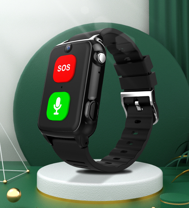 Custom Electric Fence Fall Alert Sos GPS Position Senior Bracelet SIM Card Smartwatch 4G Elderly Smart Phone Watch 4G Tracking