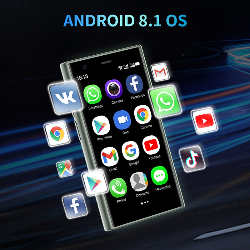 Smallest 3G Smartphone 1000mAh Large Battery 16GB Dual SIM Mobile Phone