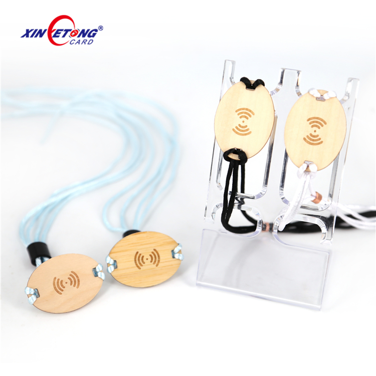 Custom Eco-Friendly 13.56MHz NFC Wood RFID Bracelet with Colorful Smart Wristband for Hotels