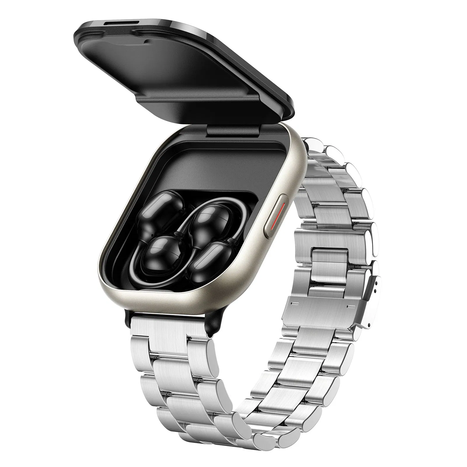 2 in 1 Built Bluetooth Earbuds Health Monitoring Fitness Tracker 2.01 Inch TFT Screen Wrist Smart Watch