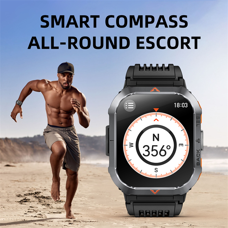 Sports S50 LED Flashlight Oxygen Monitoring Men Bluetooth Bracelet Wristband Smart Watches Smartwatch