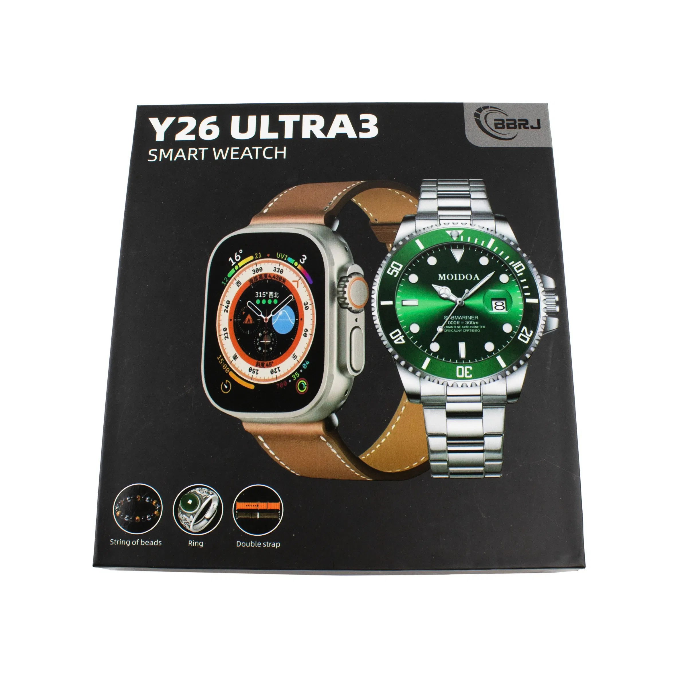 Y26 Ultra3 Smart Watch Set with 2 Straps Heart Rate Blood Pressure Blood Oxygen Sleep Health Monitoring Smartwatch