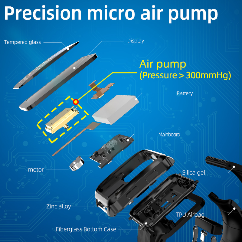 Factory Latest Air Pump Airbag Type True Blood Pressure Test Function Health Detection Smart Bracelet for The Elderly