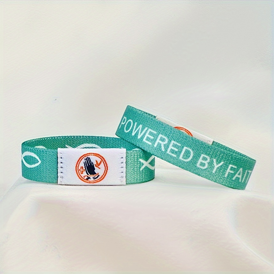 Christian Daily Bible Verses Bracelet Waterproof Polyester Print Smart NFC Bracelet