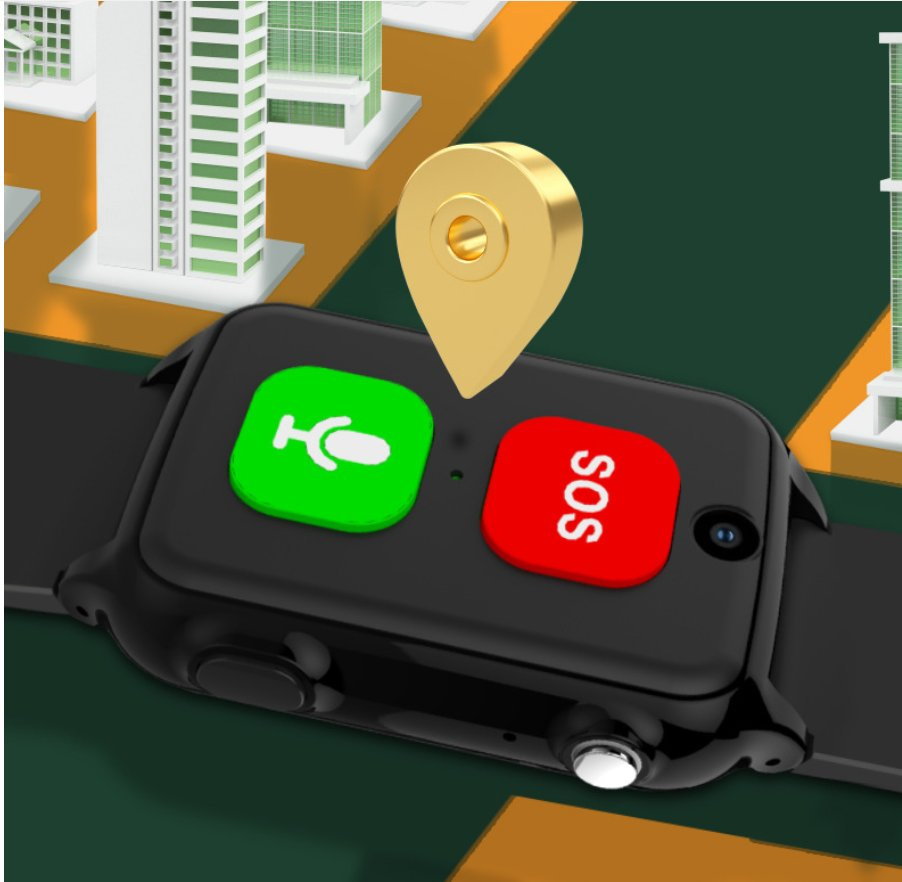 Custom Electric Fence Fall Alert Sos GPS Position Senior Bracelet SIM Card Smartwatch 4G Elderly Smart Phone Watch 4G Tracking