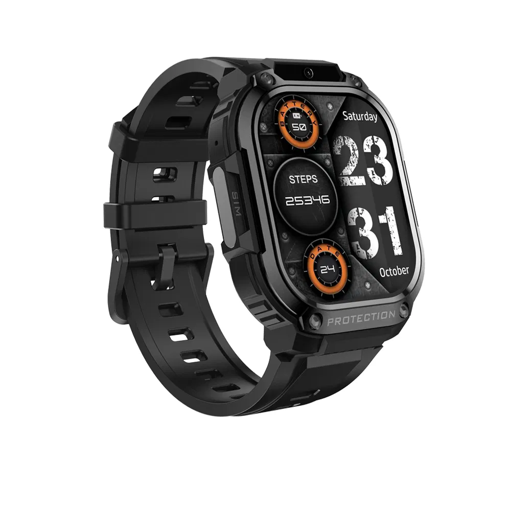 Top quality China factory 4G IP67 waterproof Android 8.1 smart bluetooth phone watch with HRV heart rate blood oxygen monitor for senior healthcare D63