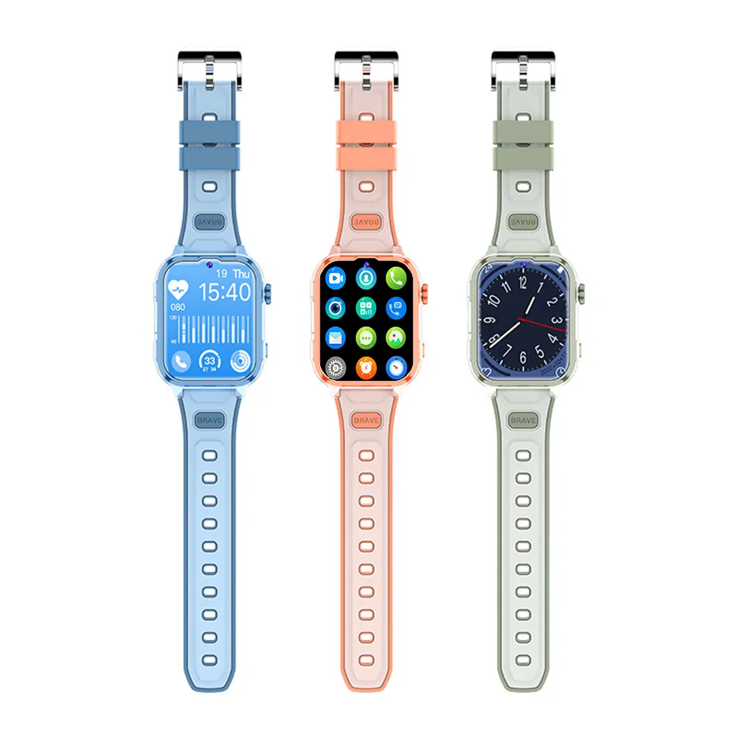 Top quality 4G China manufacture IP67 waterproof child smart GPS tracker watch with rotation menu button video call Geo-fence alerts SOS panic button D35P