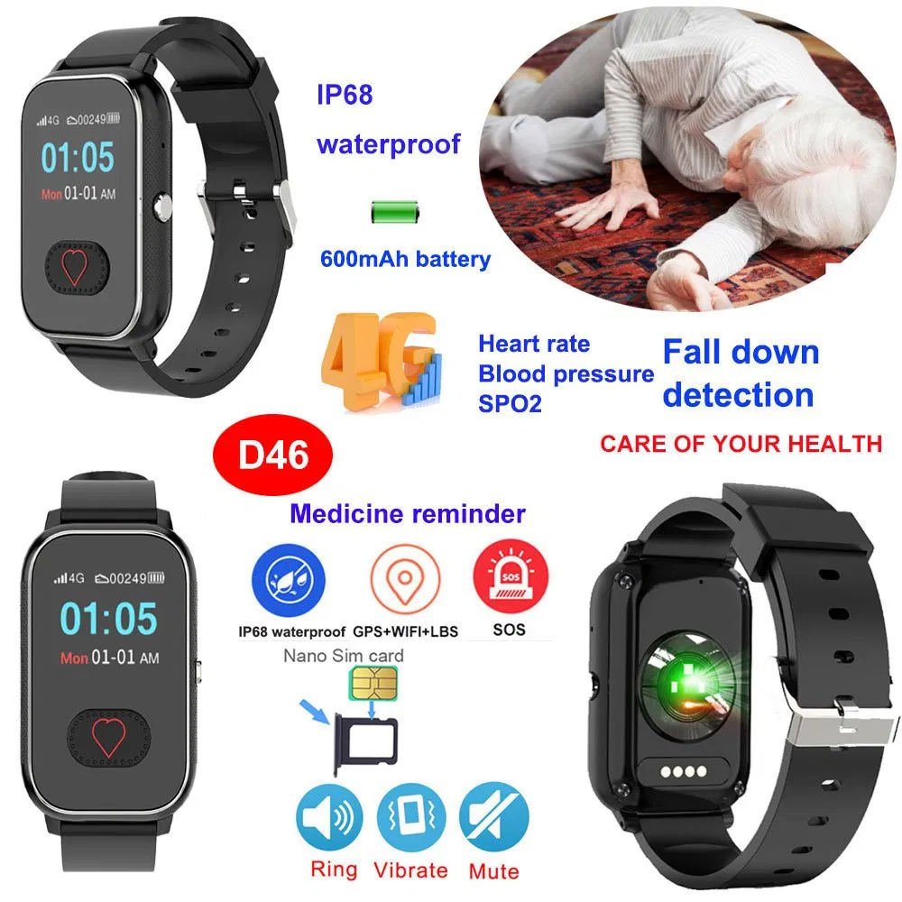 Wholesale 4G IP68 Waterproof Senior health care GPS Tracker device for Elderly with removal alert D46