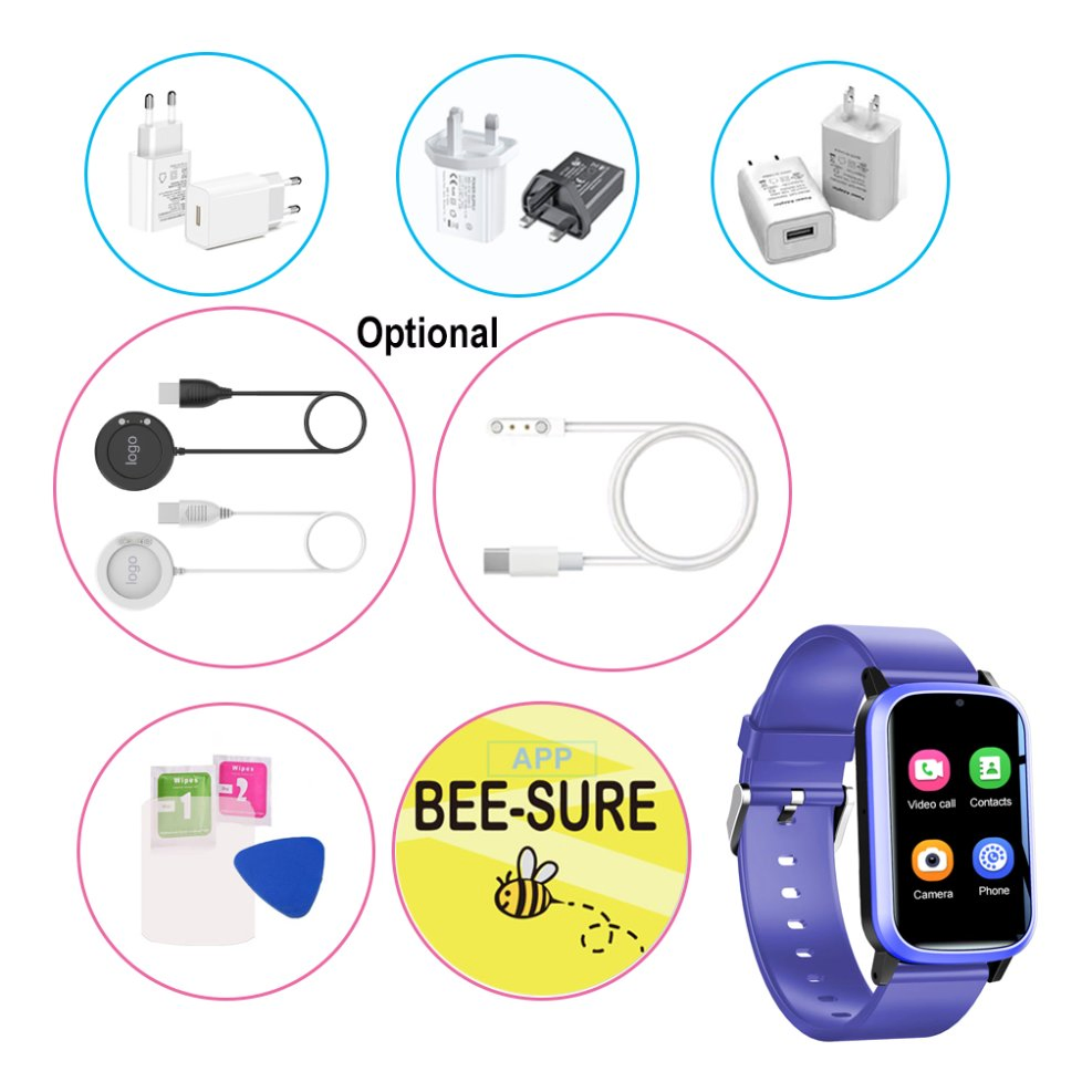 Best China factory 4G IP67 waterproof colorful kids GPS tracker Smart watch with SOS panic button Y42