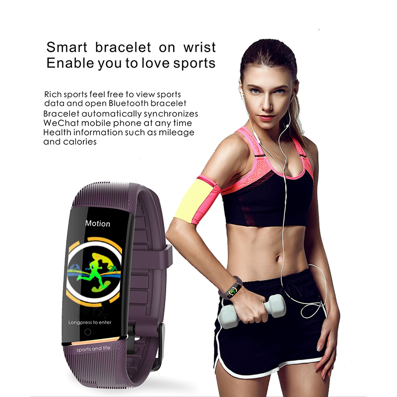 Men Women Heart Rate Monitoring Support SMS Call Reminder Waterproof Smart Band Watch
