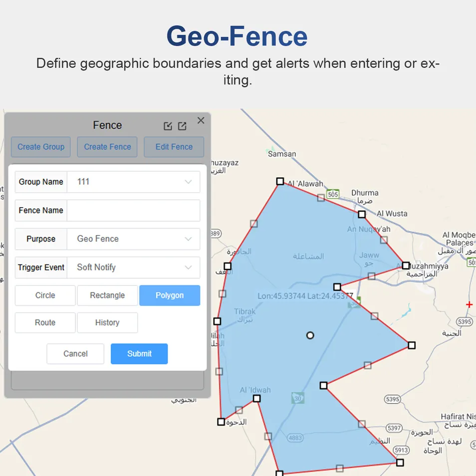 Geo-fence Setup