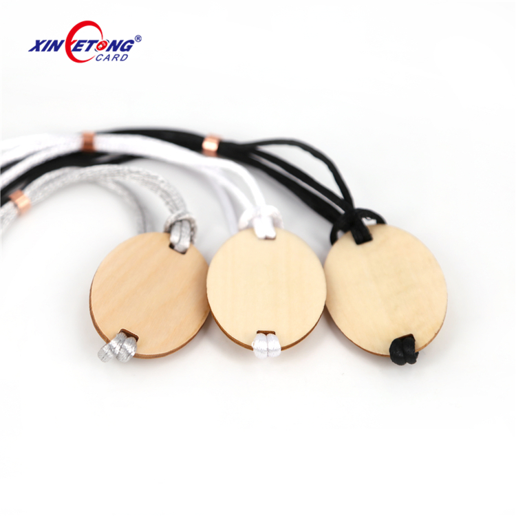 Custom Eco-Friendly 13.56MHz NFC Wood RFID Bracelet with Colorful Smart Wristband for Hotels