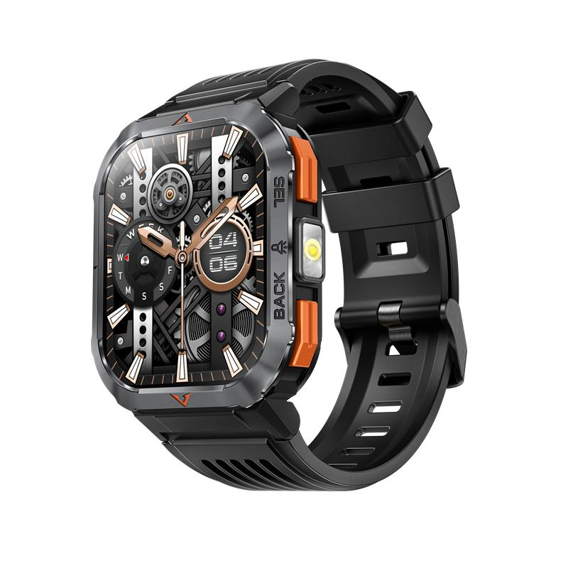 Sports S50 LED Flashlight Oxygen Monitoring Men Bluetooth Bracelet Wristband Smart Watches Smartwatch