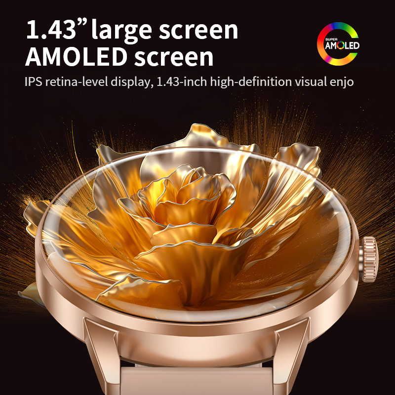 Luxury Smart Watch Quick Whatsapp Reply 4G Memory Amoled Screen Connectivity Local Music Playback Magnetic Answer Calls