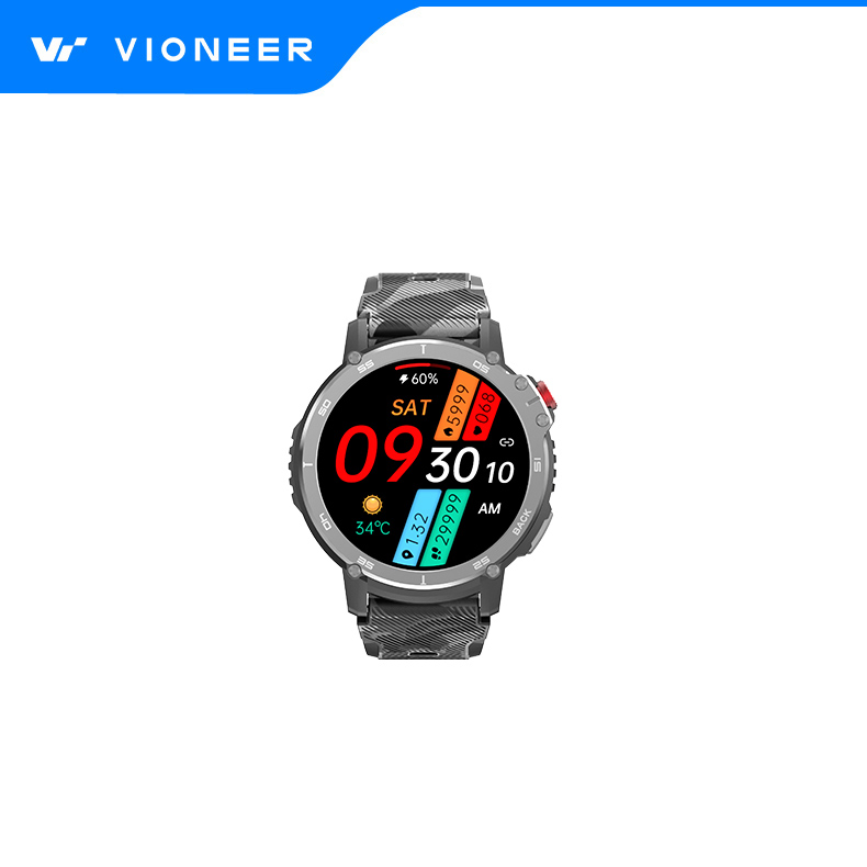 China Original Manufacturer Vioneer Newest Outdoor Waterproof Heartrate Blood Pressure Blood Oxygen Sleep Monitoring Sports Mode Bluetooth Bracelet Smartwatch