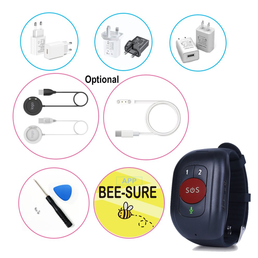2025 new beauty hot selling waterproof Senior GPS Tracking device with heart rate blood pressure body temperature SPO2 fall down detection Y6T