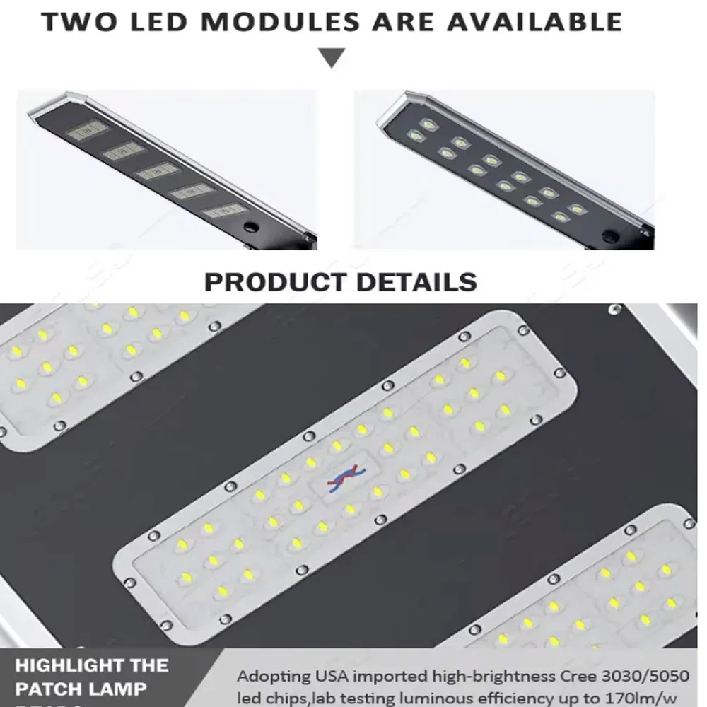 Opulent LED New Outdoor Waterproof 60W 80W 100W 120W Integrated All in One LED Solar Street Lumionarie Solar Street Lamp