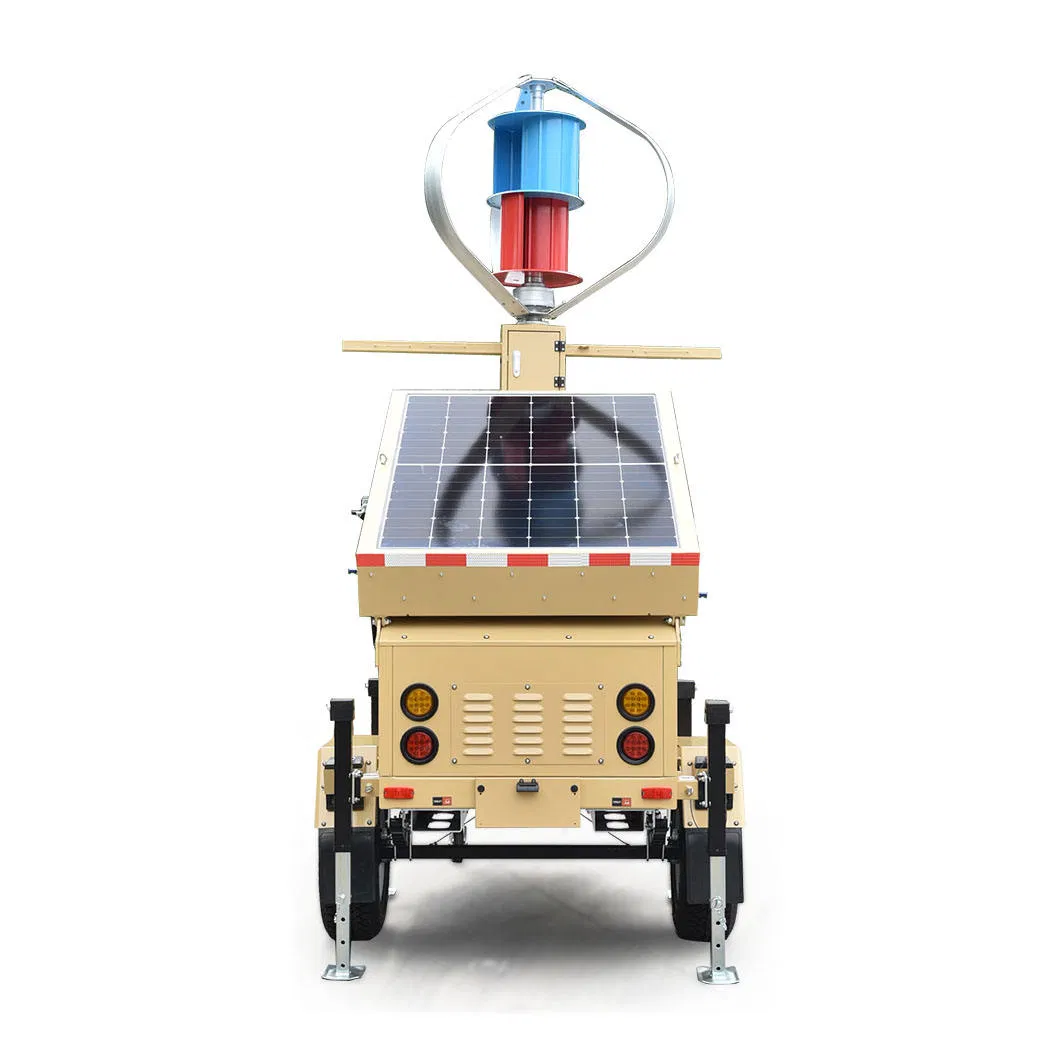 Mobile Lithium Battery MPPT Charge Controllers Solar Light Trailer