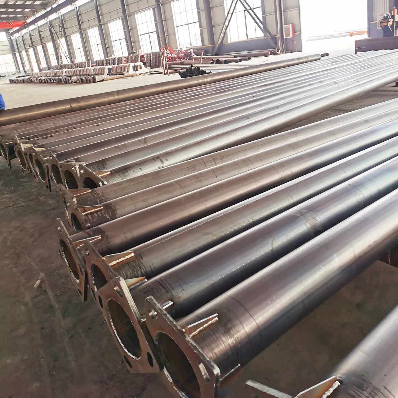 Galvanized Steel Octagonal Round High Mast Electric Power Monopole Transmission Tower