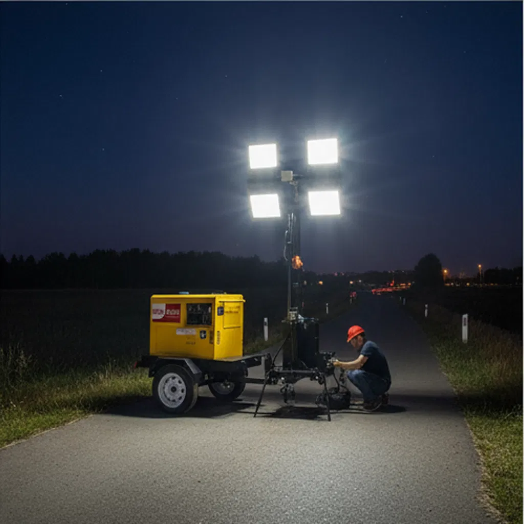 Factory Price Lighting Silent Generator Emergency Cummins Engine Diesel Portable Mobile Tower