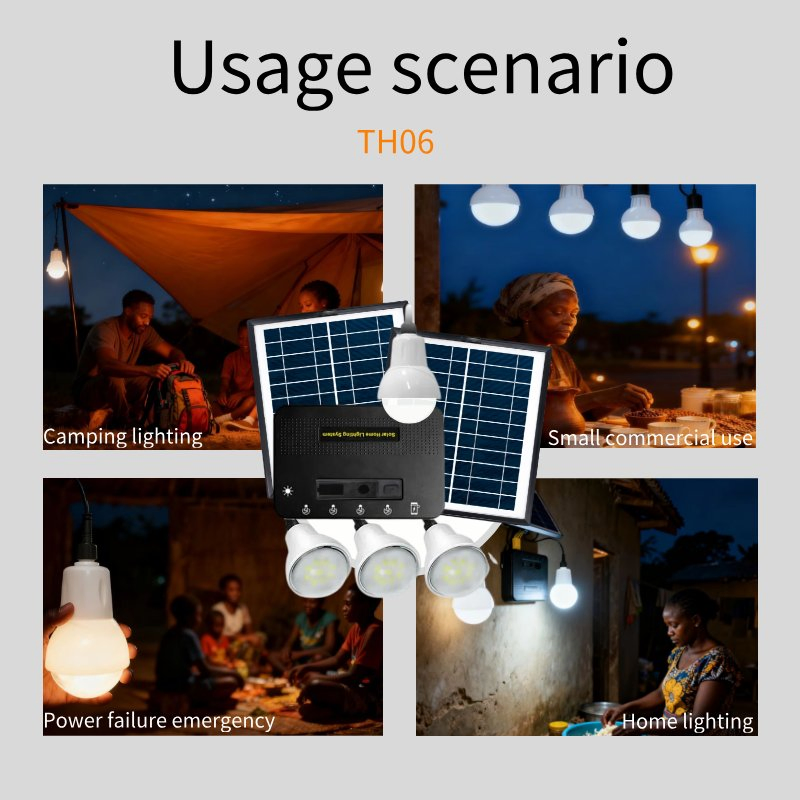 High Quality Solar Home System OEM/ODM/SKD with 4 LED Bulbs