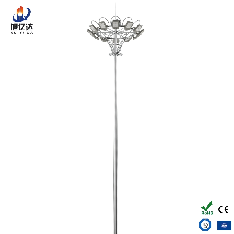 Hot DIP Galvanized High Mast Flood Lighting Steel Pole for Square Lighting