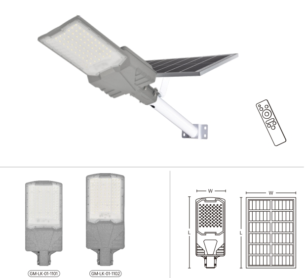 Eco-Friendly Solar-Powered Street Light with Remote Control Feature