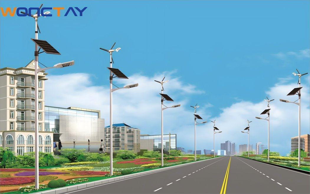 Wonctay 6-10m Pole High Outdoor Lighting Power LED Solar Street Light