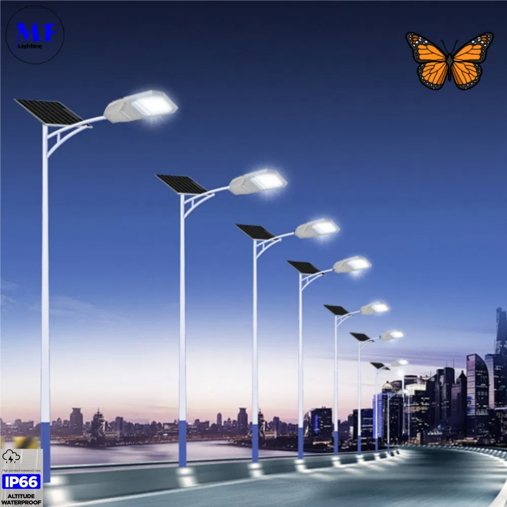 IP66 Waterproof Outdoor Lighting Remote Control Smart Solar LED Street Light with Sensor for Urban Landscapes Street Garden Road Yard Lawn