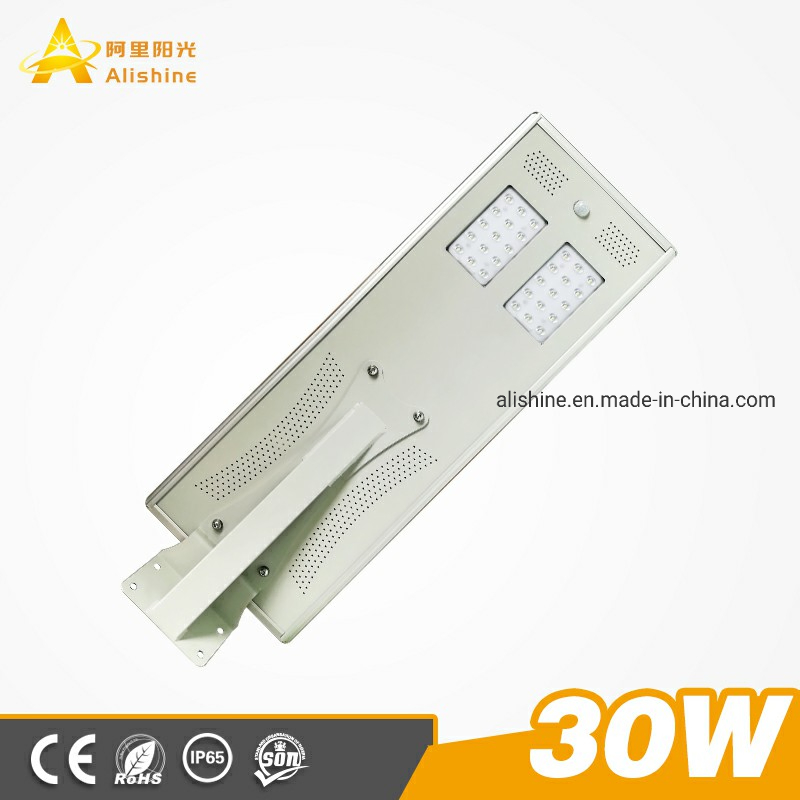 IP65 Outdoor Waterproof Pathway Road Lighting SMD Integrated 30W All in One Solar LED Street Lamp