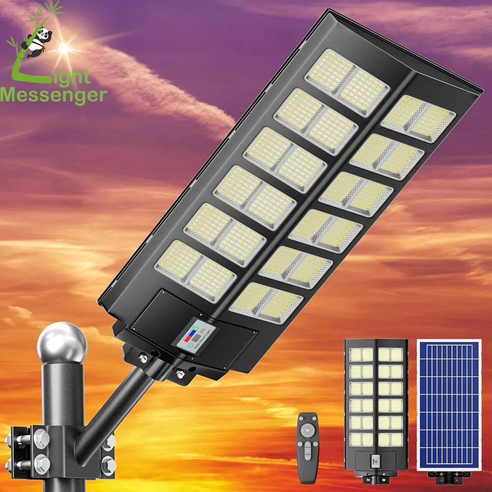 300W 400W 500W 600W All in One Outdoor Integrated LED Solar Energy Saving Street Garden Road Lamp with Panel and Lithium Battery