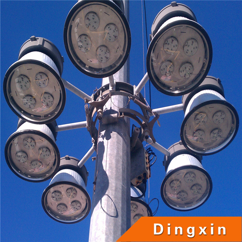 Polygonal LED High Mast Tower with Metal Halide Lamp