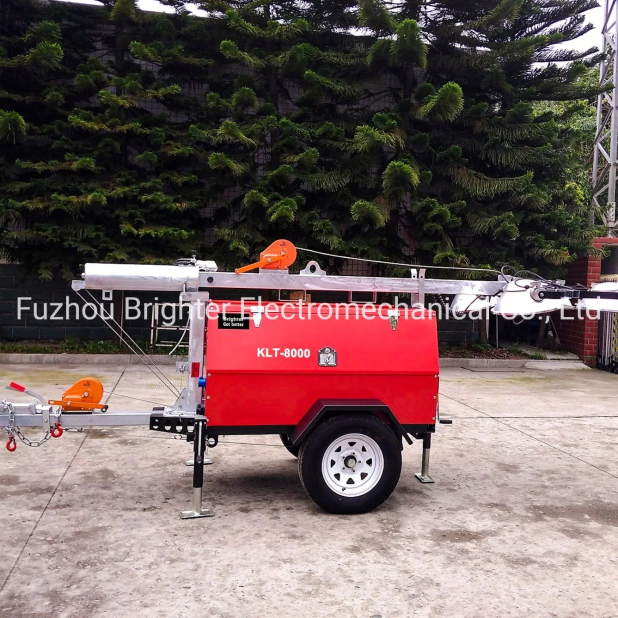 9m Manual Mast Mobile Ligthing Tower with Portable Trailer
