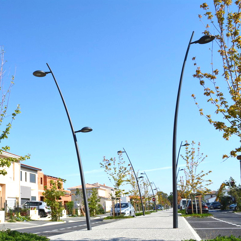 Robust Hot DIP Galvanized Lighting Pole with Custom Size Flange