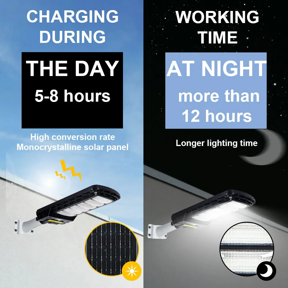 ABS Plastic IP65 Waterproof Outdoor Double 50W All in One LED Solar Street Light