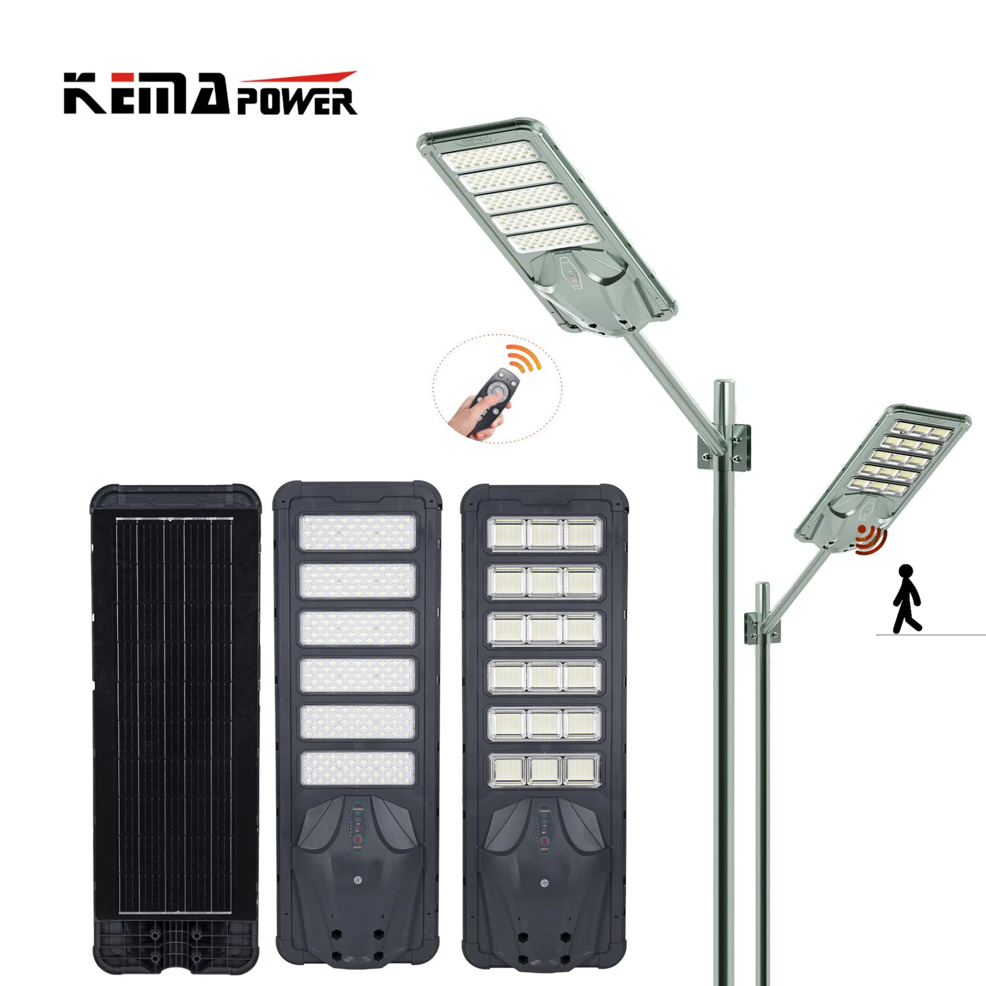 Aluminum Outdoor IP65 Waterproof Project Lighting 100 200 300 400 500 Watt All in One Integrated Solar Street LED Lamp