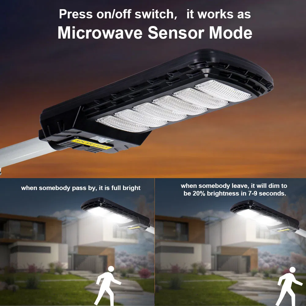 ABS Plastic IP65 Waterproof Outdoor Double 50W All in One LED Solar Street Light