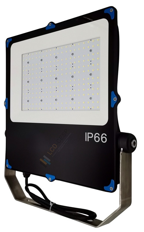High Lumen 29000 Lumen 200watt LED Floodlights Black Line Voltage Hardwired Flood Lights SMD Chip 170-250lm/W IP66 Waterproof 60000h Adjustable Bracket Mount