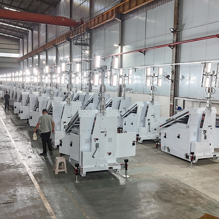 Biglux Hiskid Solar Trailer Tower with 3kw Backup Generator for Construction Site