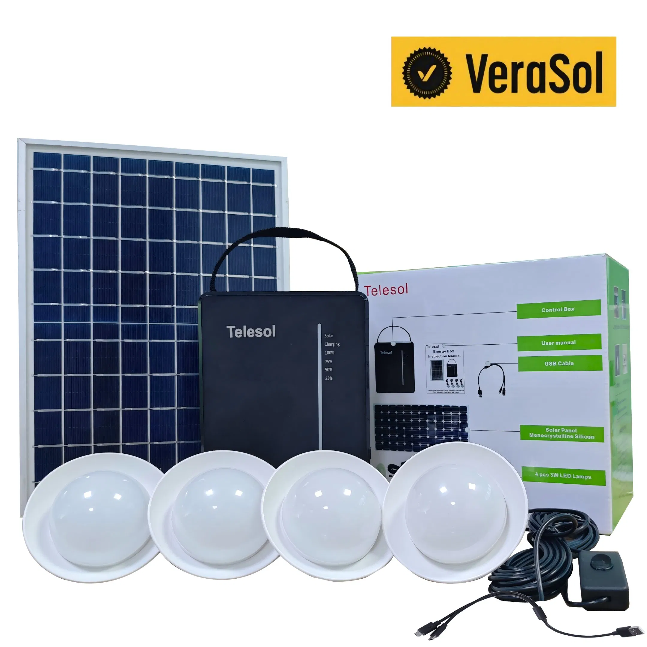 Lighting Global Solar Home Lighting System 6ah Battery 4lights Un/Ngo/Government Project
