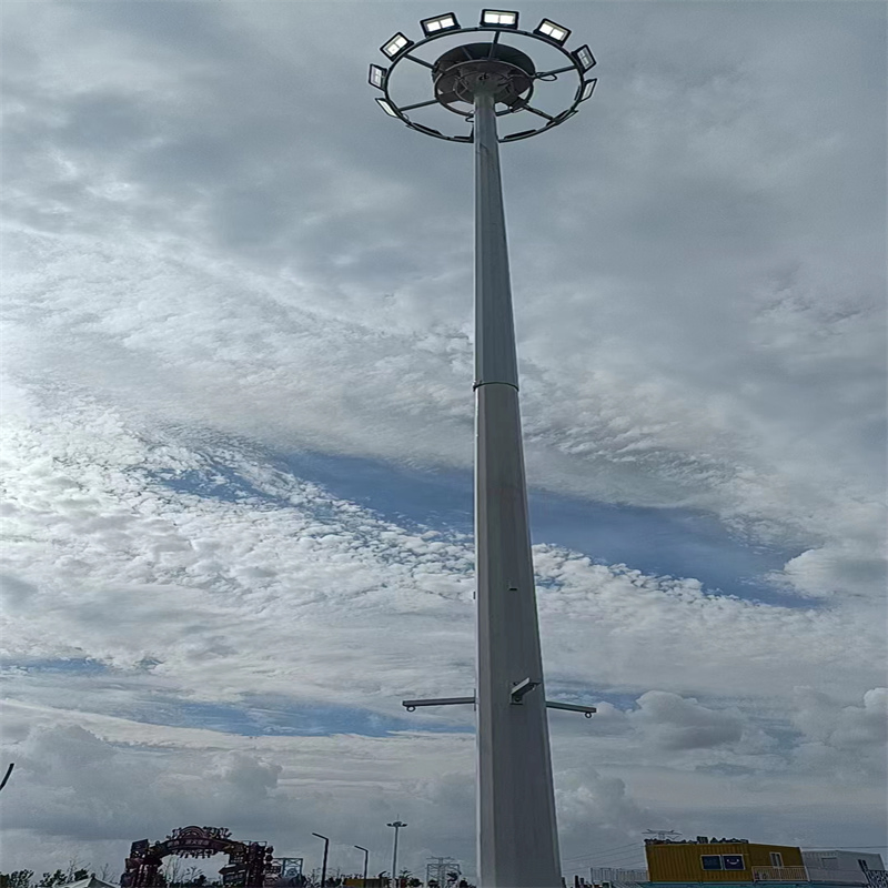 18m Stadium High Mast Light Pole Tower with Lifting System