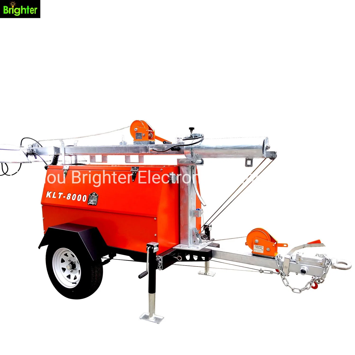 9m Manual Mast Mobile Ligthing Tower with Portable Trailer