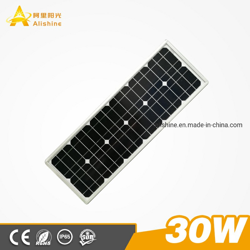 IP65 Outdoor Waterproof Pathway Road Lighting SMD Integrated 30W All in One Solar LED Street Lamp