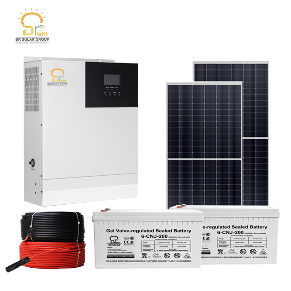 Monocrystalline Silicon Commercial Home Lighting Hybrid Solar System Br-Solar Power