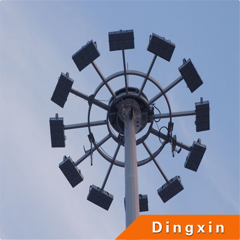 15m Stadium High Mast Light Pole Tower with Lifting System