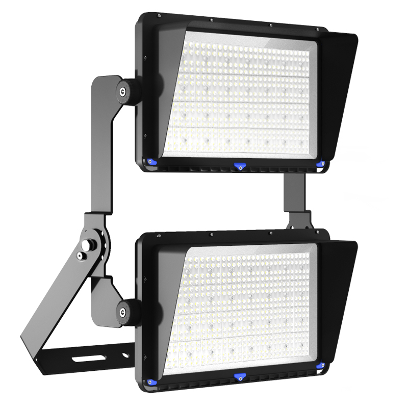 IP66 150lm/W Asymmetric Angle Dimmable 800W LED Flood Light Outdoor Stadium Football Field Flood High Mast Luminaire